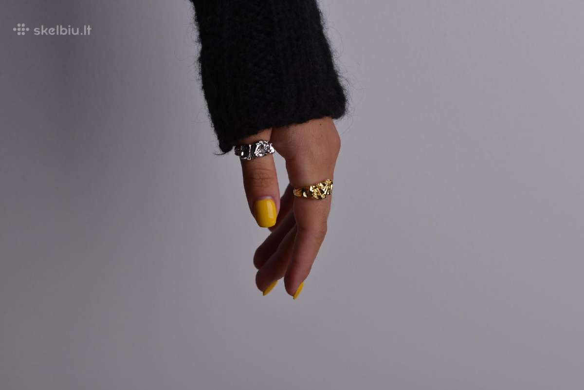 Sidabrinis ziedas - Silver plated Adjustable Rings - nuotraukos Nr. 3