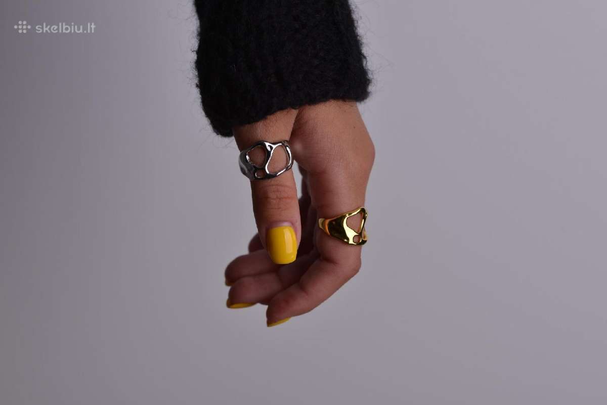 Sidabrinis ziedas - Silver plated Adjustable Rings - nuotraukos Nr. 4