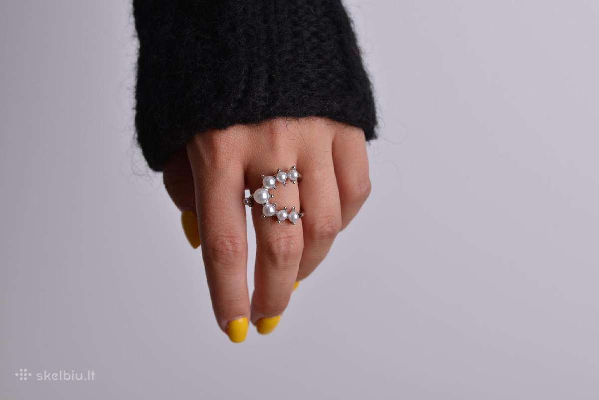 Sidabrinis ziedas - Silver plated Adjustable Rings - nuotraukos Nr. 5