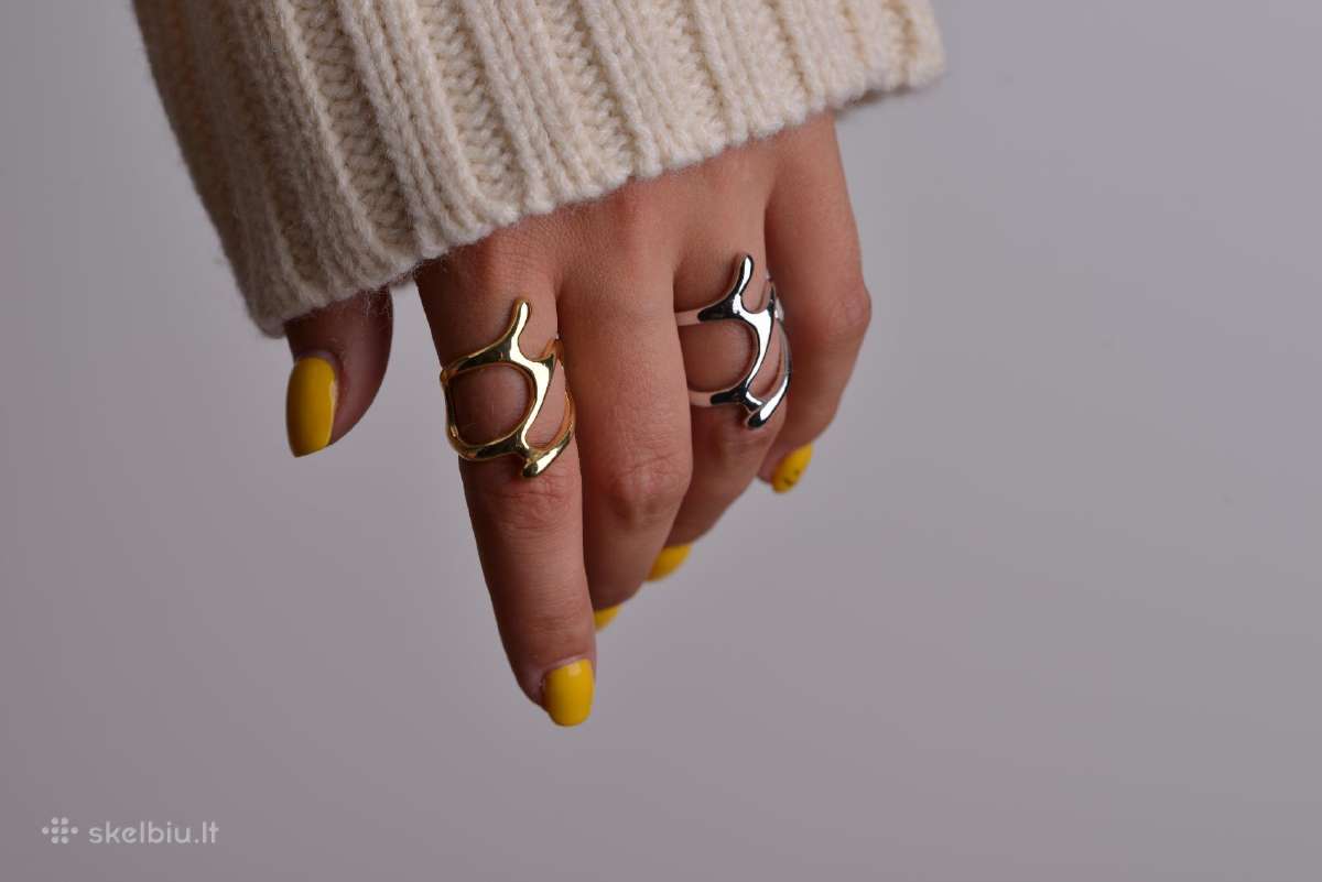 Sidabrinis ziedas - Silver plated Adjustable Rings - nuotraukos Nr. 8