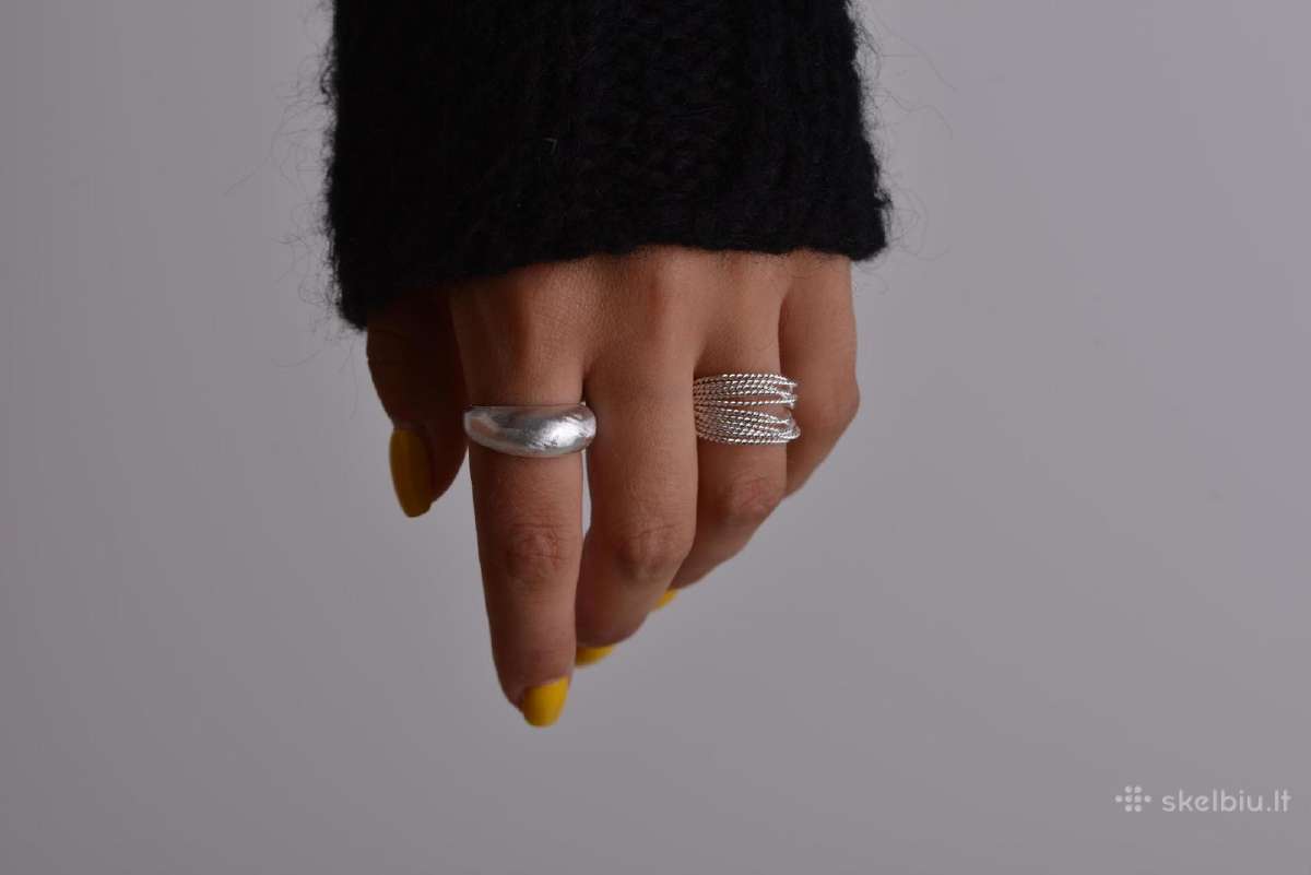 Sidabrinis ziedas - Silver plated Adjustable Rings - nuotraukos Nr. 10