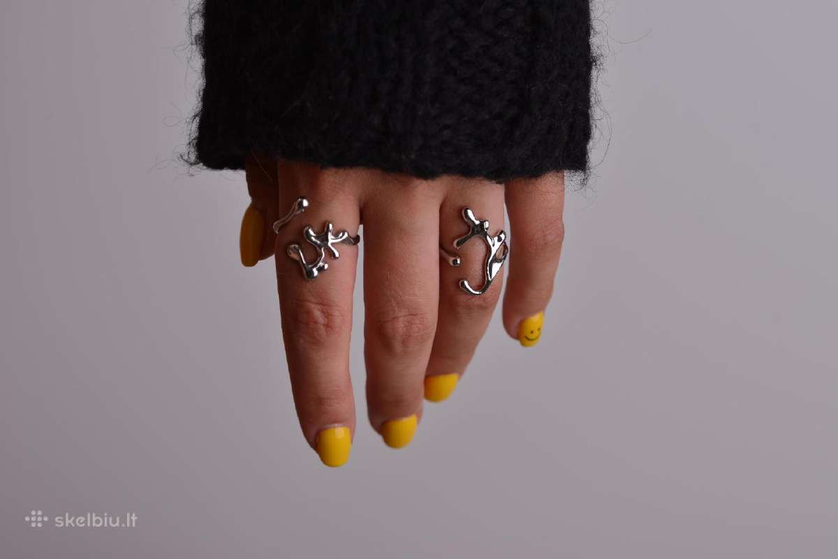 Sidabrinis ziedas - Silver plated Adjustable Rings - nuotraukos Nr. 11