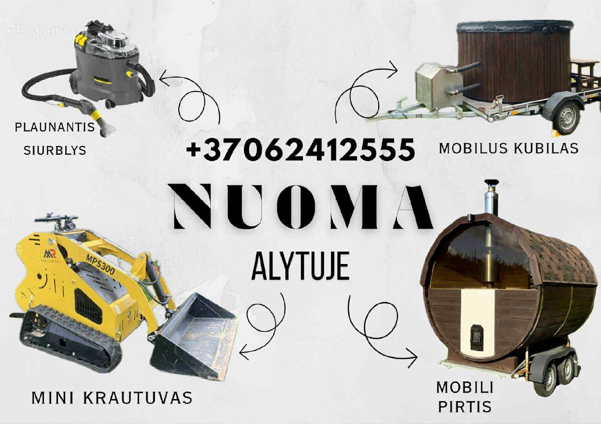 Mobilaus Kubilo ir pirties nuoma Alytuje
