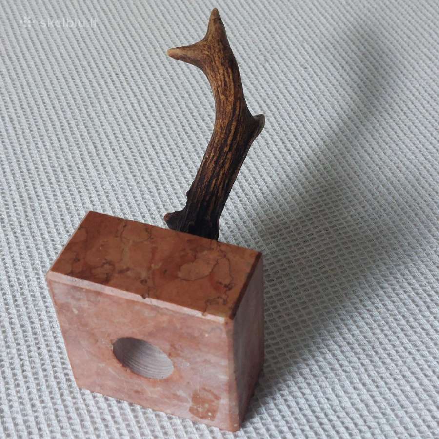Statulėlė " Stirnos ragas " , pamatėlis - marmuras - nuotraukos Nr. 7