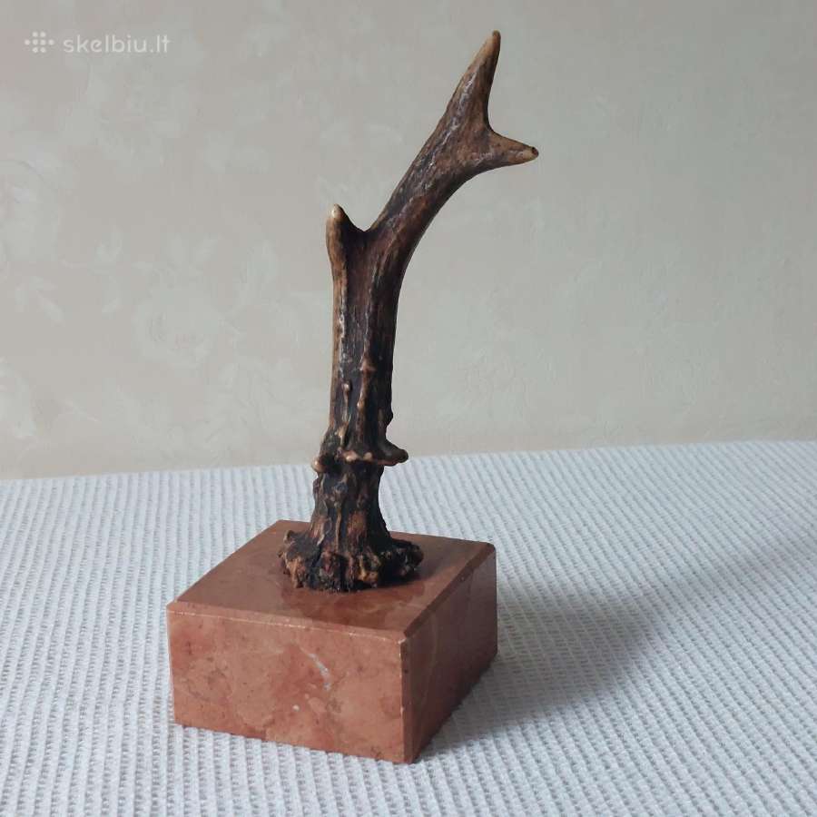Statulėlė " Stirnos ragas " , pamatėlis - marmuras - nuotraukos Nr. 9