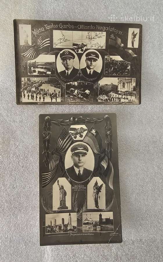 Originalios S.dariaus ir S.girėno atvirutės.