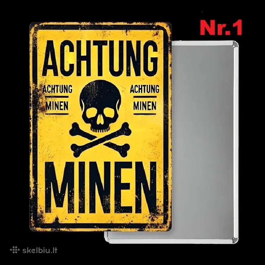 Vintažiniai metaliniai skardiniai ženklai 20x30 cm - nuotraukos Nr. 3