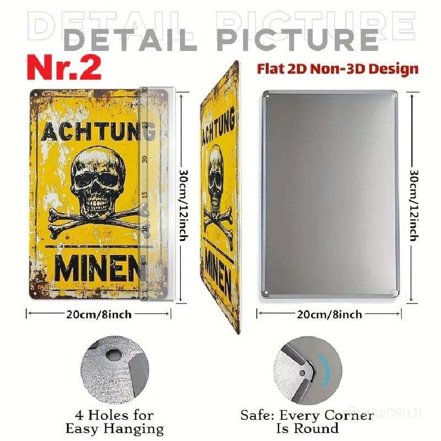 Vintažiniai metaliniai skardiniai ženklai 20x30 cm - nuotraukos Nr. 6