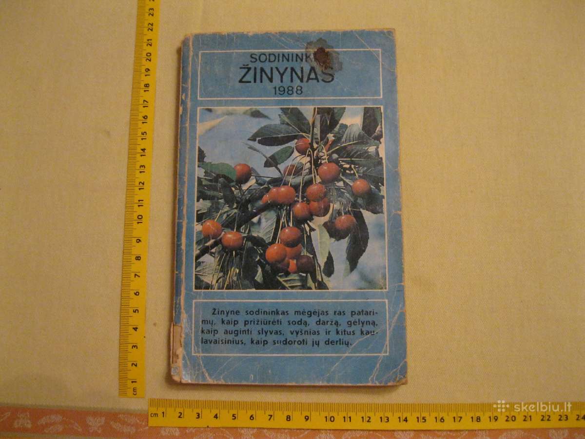 Knyga Sodininko Žinynas 1988 m. .zr. foto.