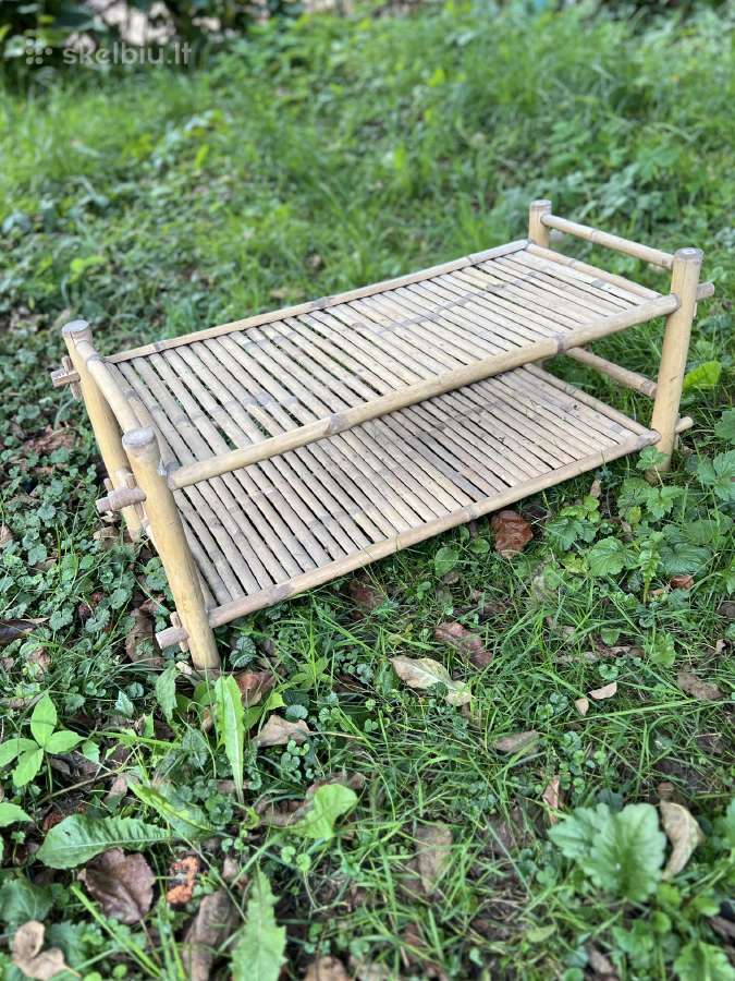 Bambukinė batų lentyna, prieškambario batu lentyna