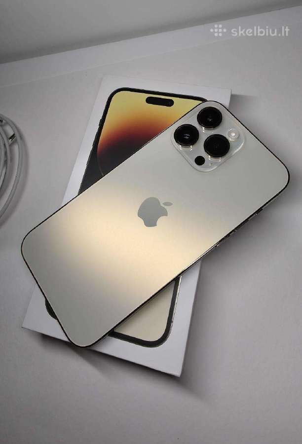 Puikios būklės iPhone 14 Pro Max 128gb Gold - nuotraukos Nr. 2