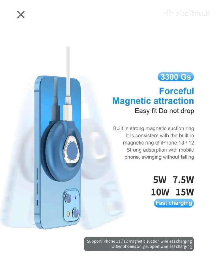Magnetic wireless pakrovėjas 3 in 1 - nuotraukos Nr. 2