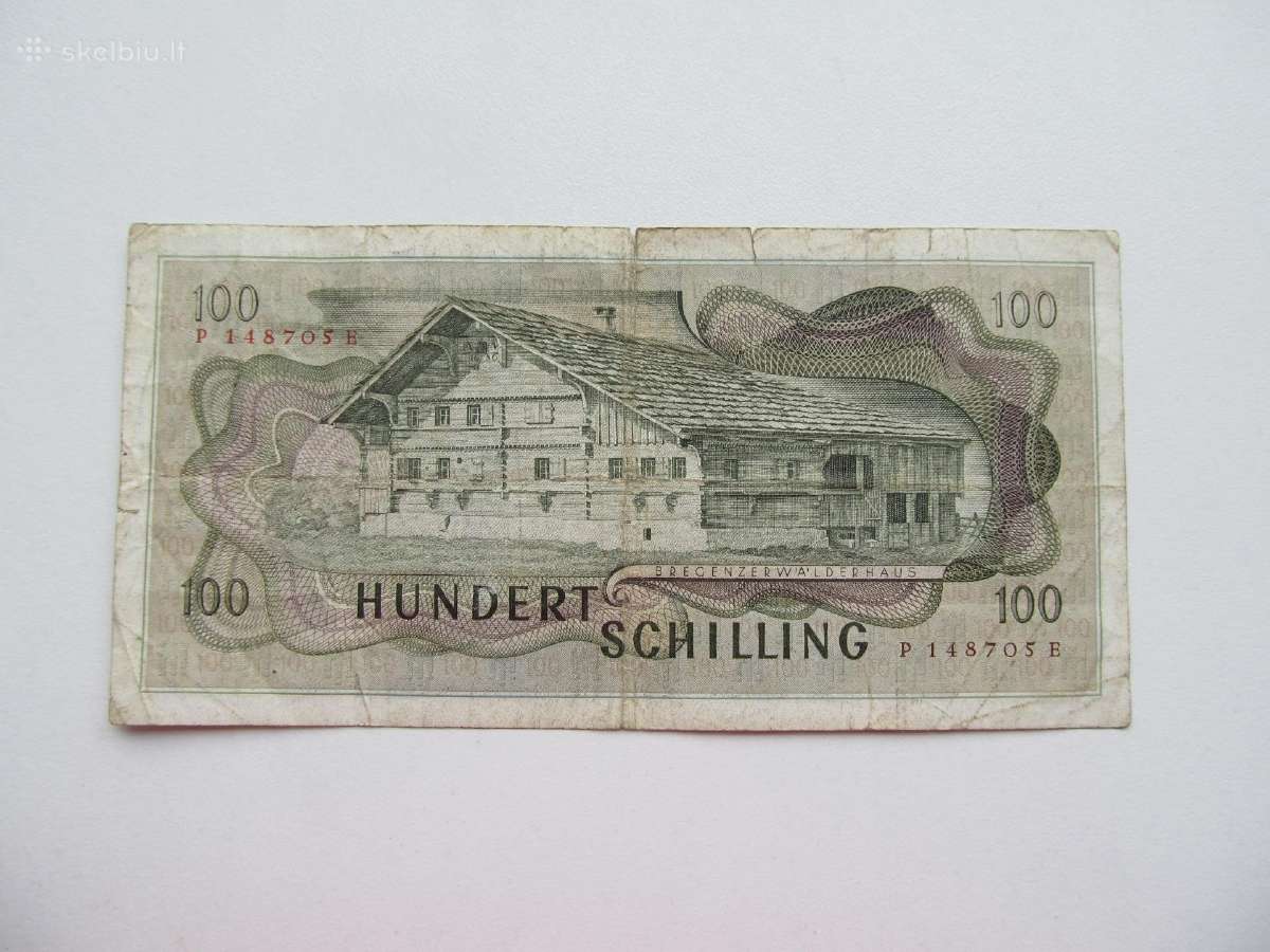 100 šilingu , Austrija , 1969 - nuotraukos Nr. 2