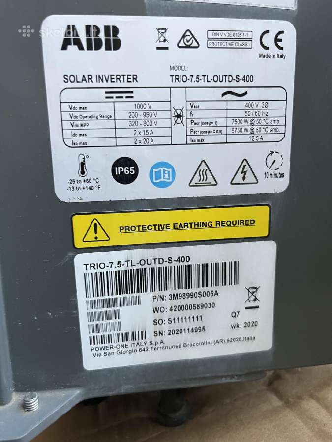 Inverteris Abb Trio-7.5-tl-outd-s400 - nuotraukos Nr. 2