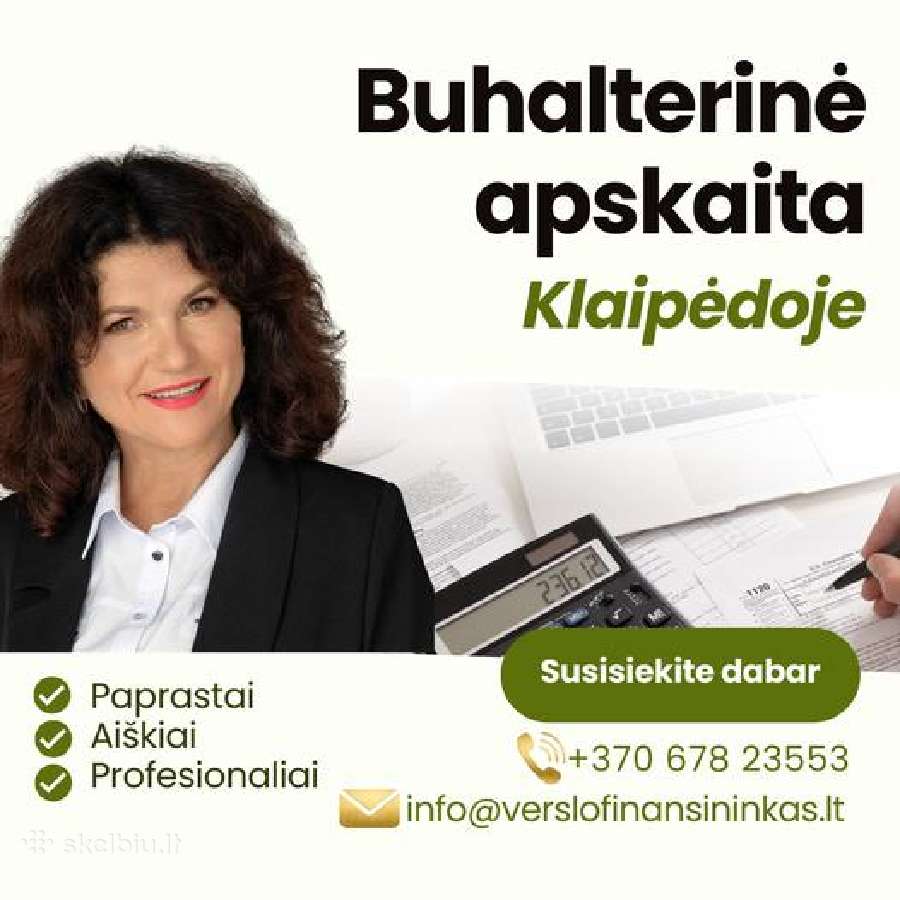 Buhalterinės paslaugos, įmonių steigimas