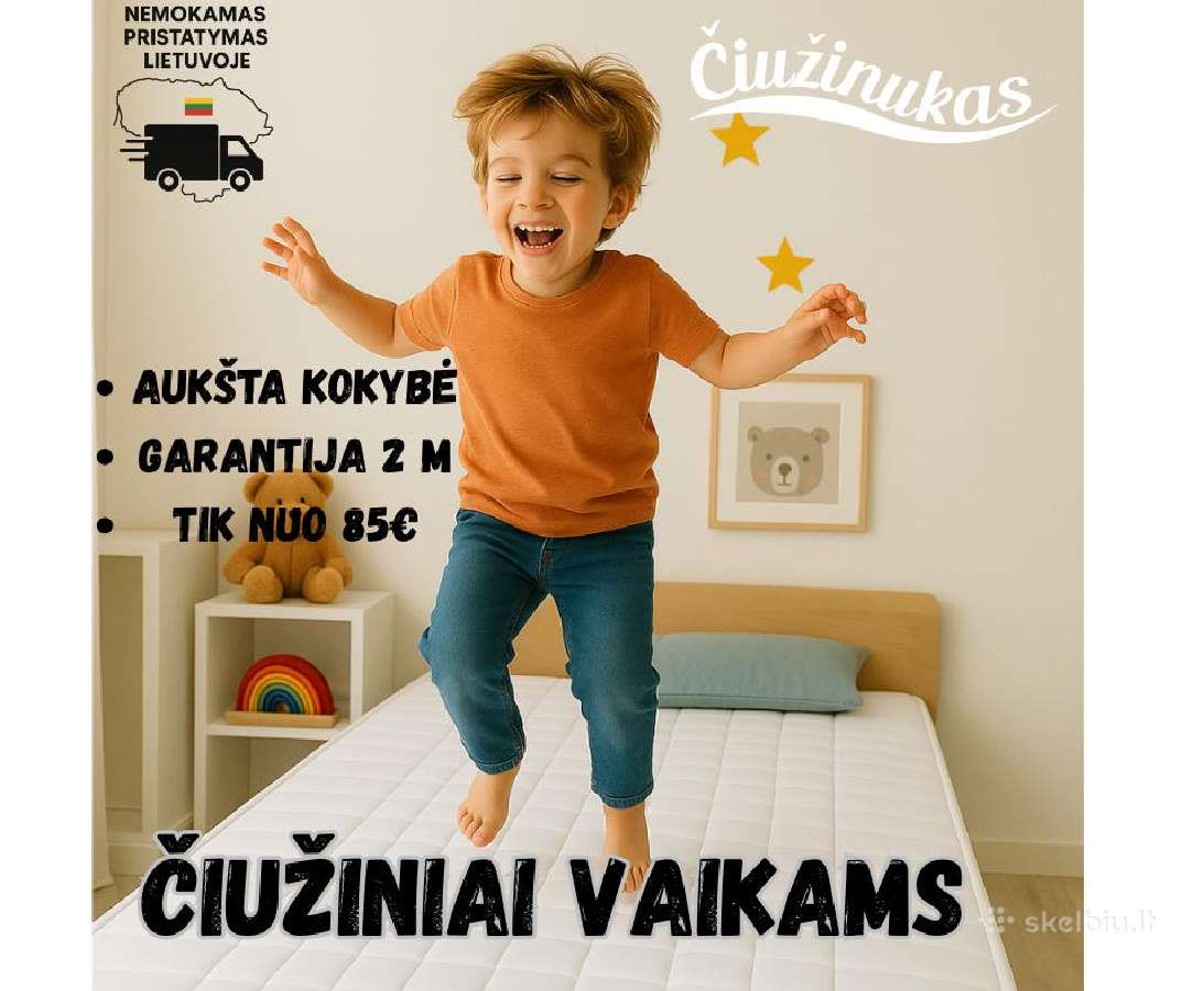 Vaikiškas čiužinys Akcija nemokamas pristatymas