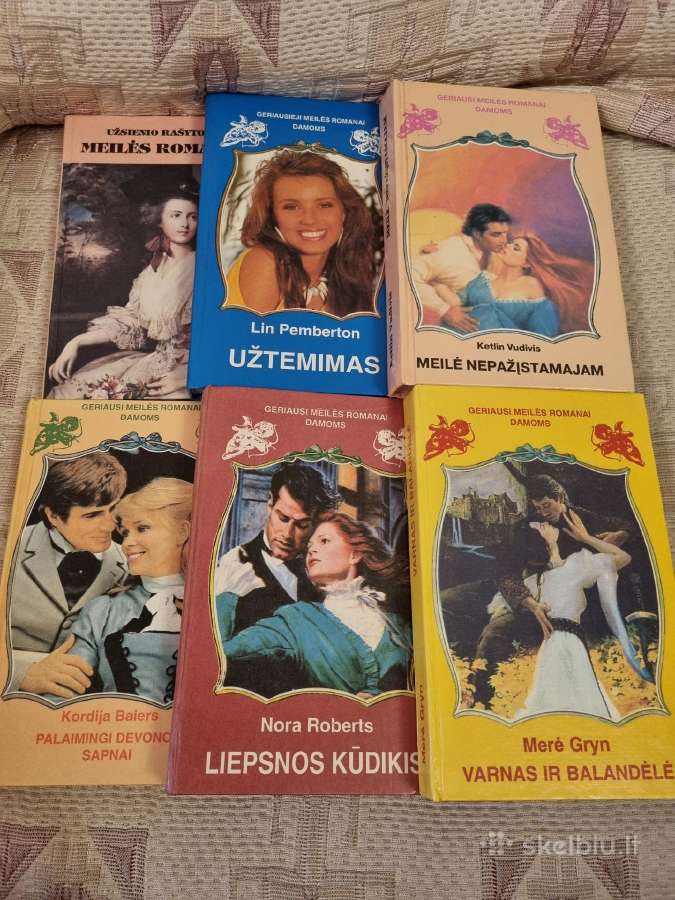Geriausi meilės romanai 6 knygos