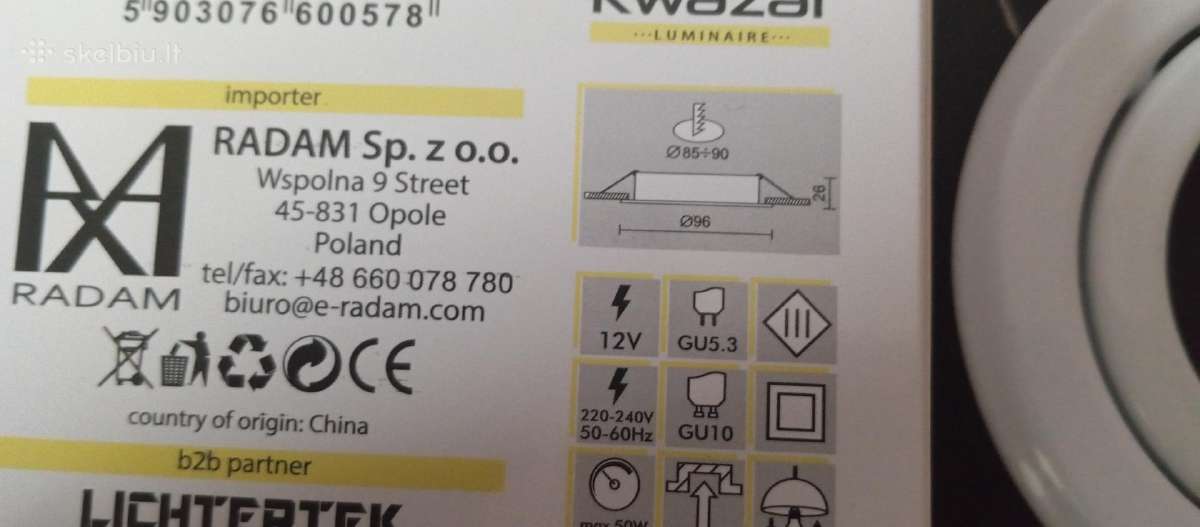 LED lempų laikikliai 6 vnt - nuotraukos Nr. 2