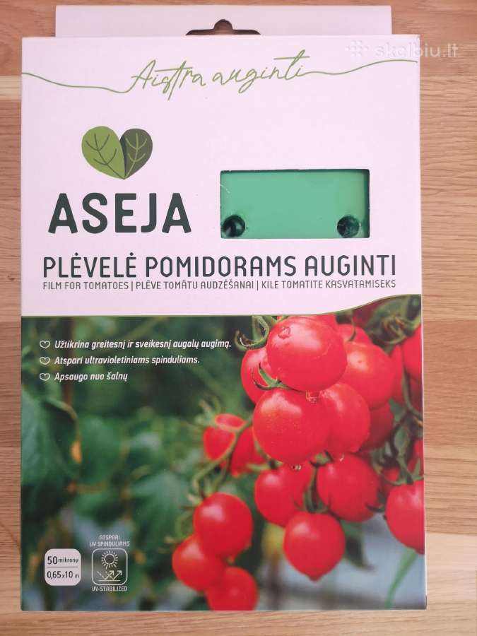 Aseja nauja plėvelė pomidorams auginti