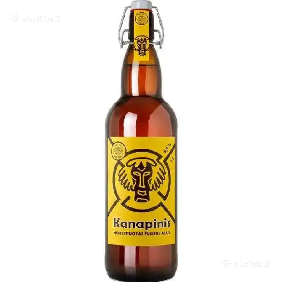 Stiklinis butelis su kamsciu, 1l