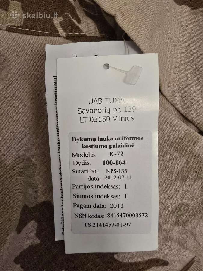 Lietuvos Kariuomenės dykumų uniforma ir panama - nuotraukos Nr. 16