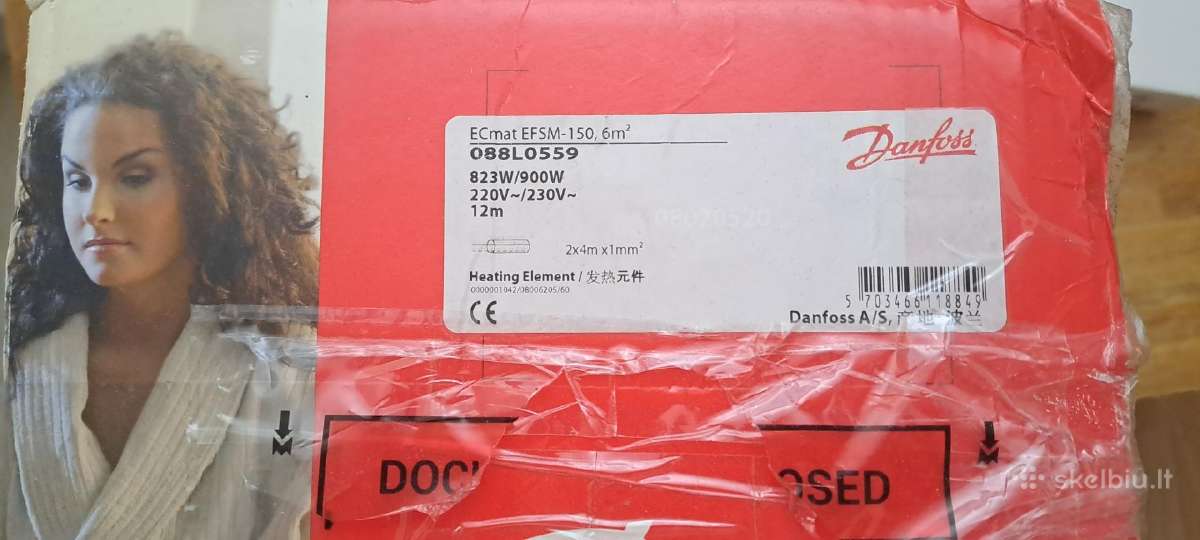 Elektrinio šildymo kilimėlis Danfoss Ecmat 150t