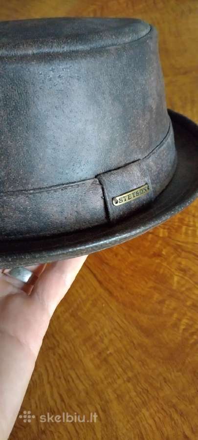 Odinė tamsiai ruda Stetson skrybėlė