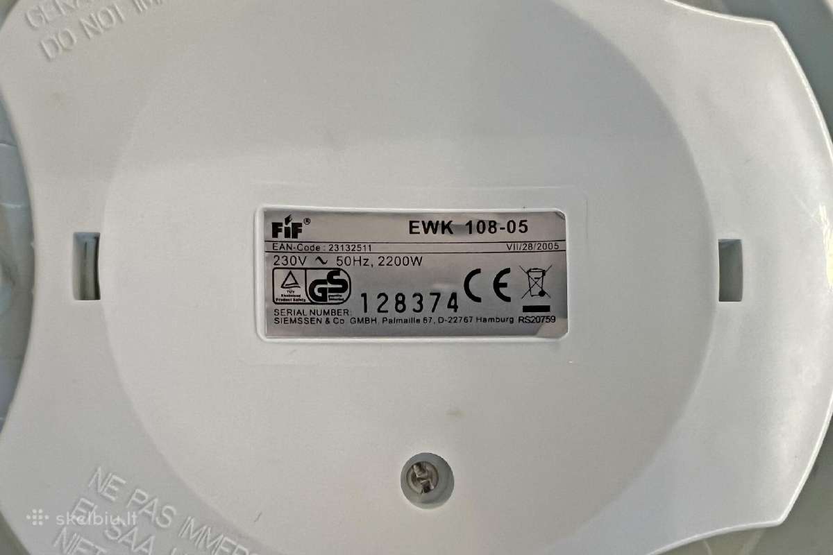 Elektrinis vokiečių gamybos virdulys - nuotraukos Nr. 6
