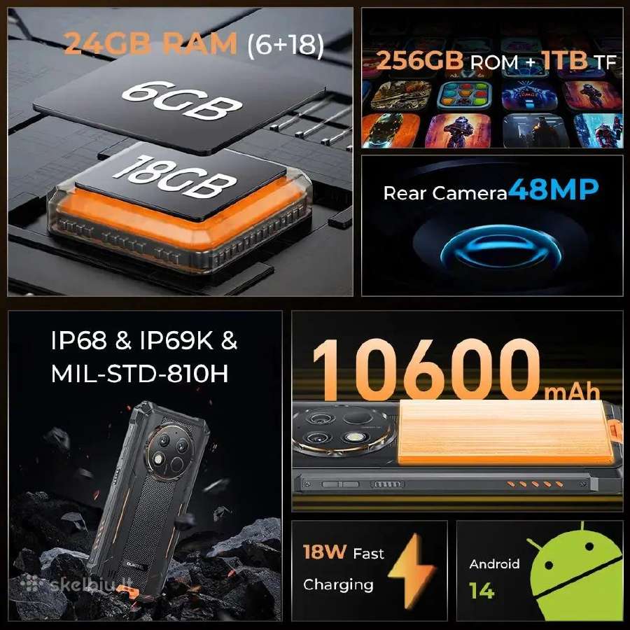 Oukitel G1 (256 GB / 24 GB RAM) Naujas 110eur - nuotraukos Nr. 5