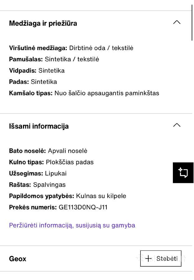 Geox Respira šviečiantys sporbačiai su lipduku užs - nuotraukos Nr. 10