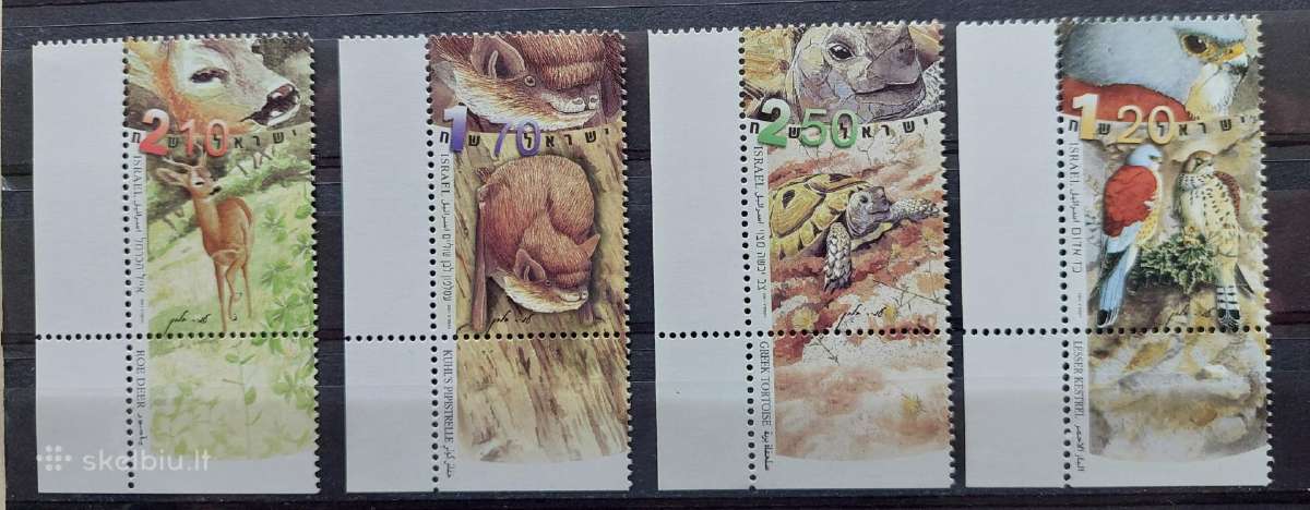 Izraelis 2001 fauna , švarus, Michel 1612-1615