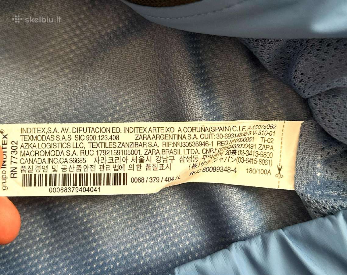 Vyriška vėjo striukė Zara L dydis - nuotraukos Nr. 5