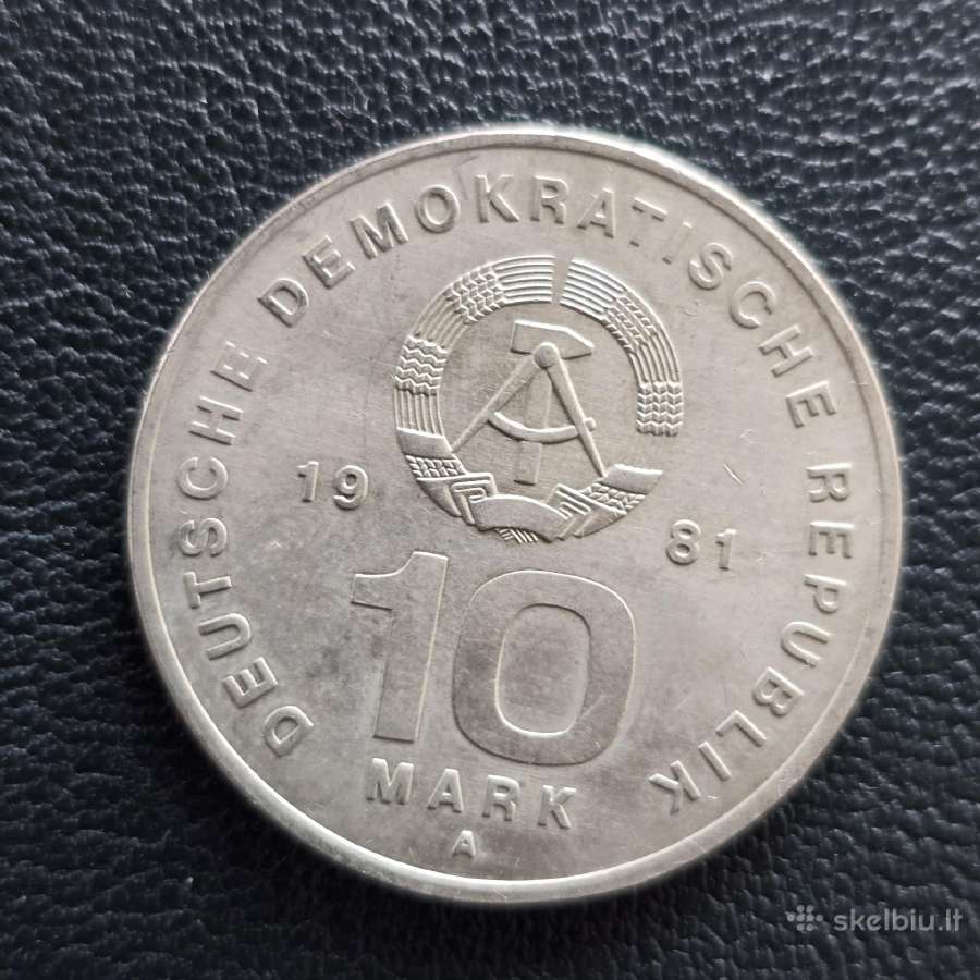Vokietija VDR 1981 10 mark - nuotraukos Nr. 2