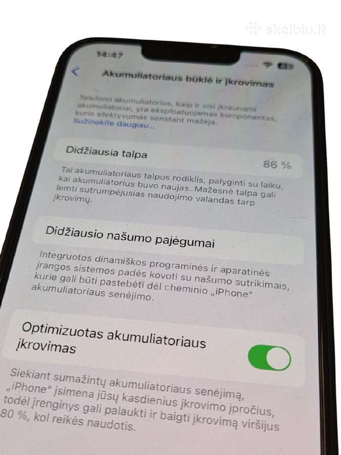 iPhone 14 128gb + 3 mėn. garantija - nuotraukos Nr. 6