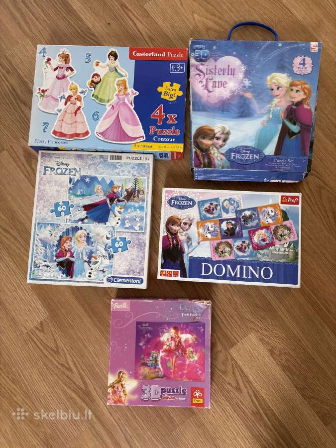 Dėlionės ir domino mergaitei nuo 3m.