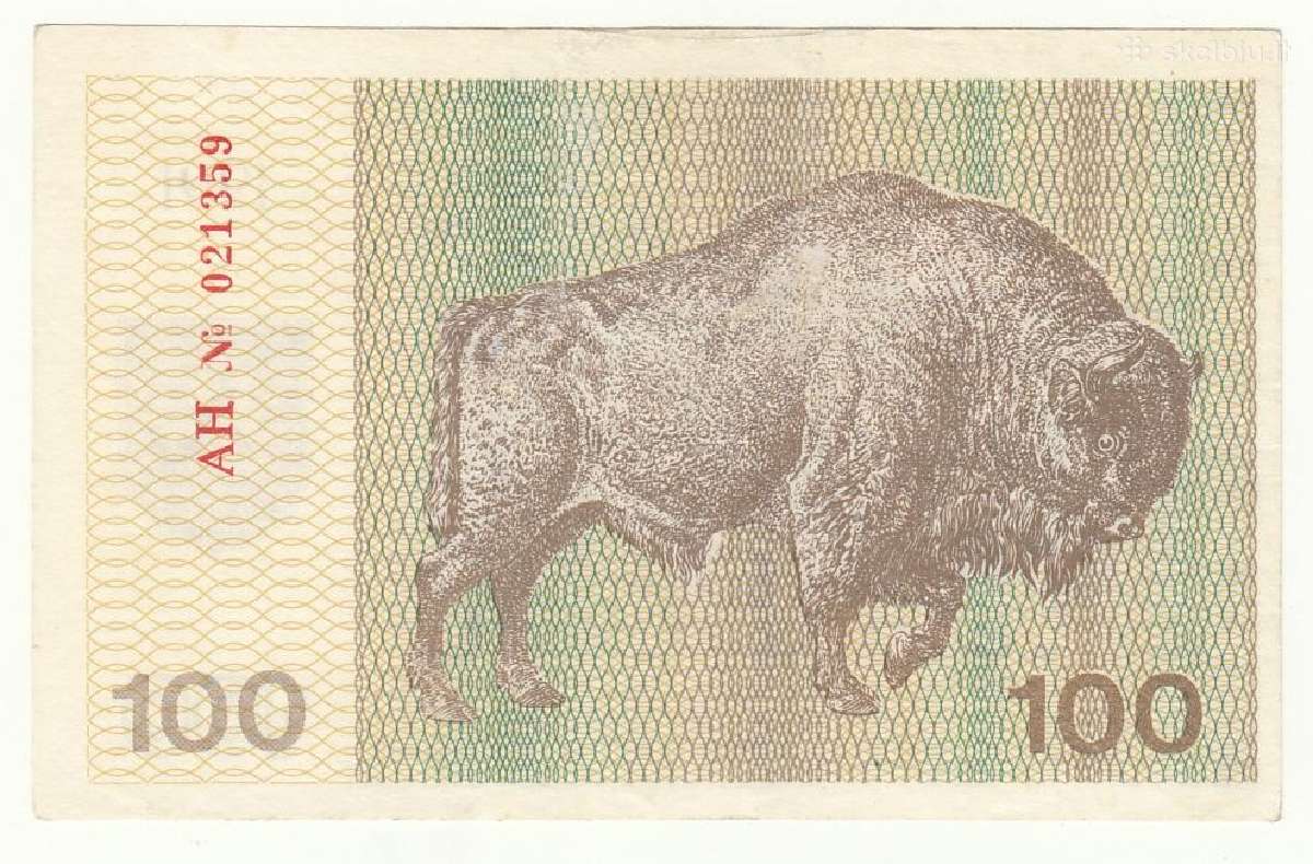 100 talonų 1991 be užrašo - nuotraukos Nr. 2