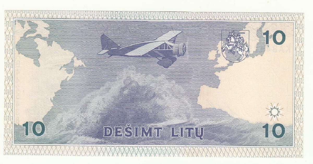 10 litų 1993 - nuotraukos Nr. 2