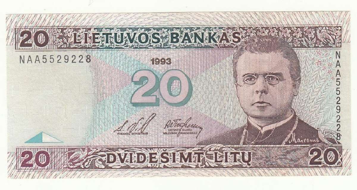 20 litų 1993