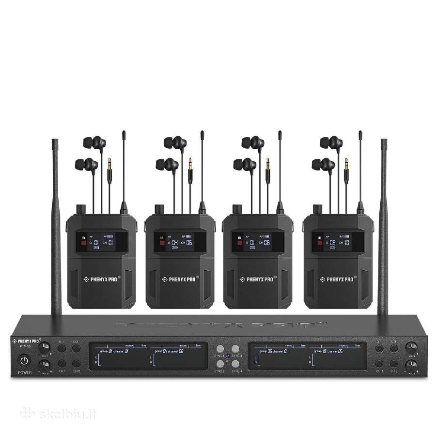 Uhf Mono 4 channels Wireless In-ear Monitor System