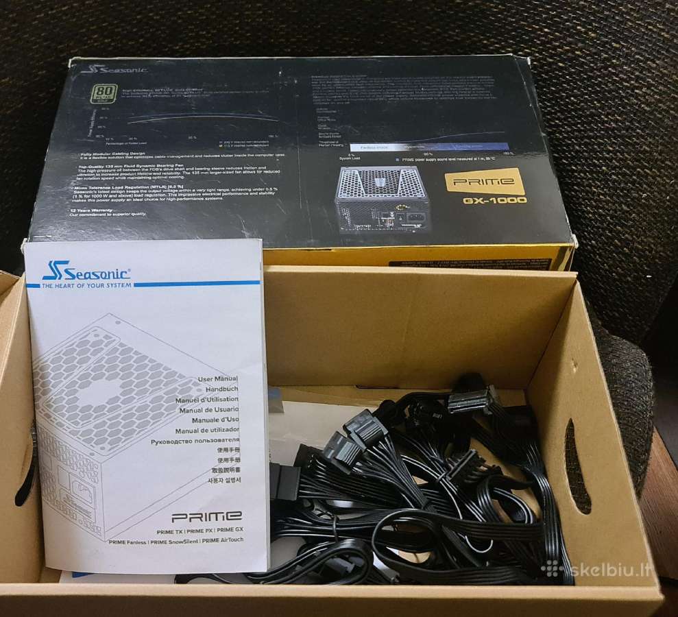Maitinimo blokas Seasonic Prime GX Series Psu 1000 - nuotraukos Nr. 4