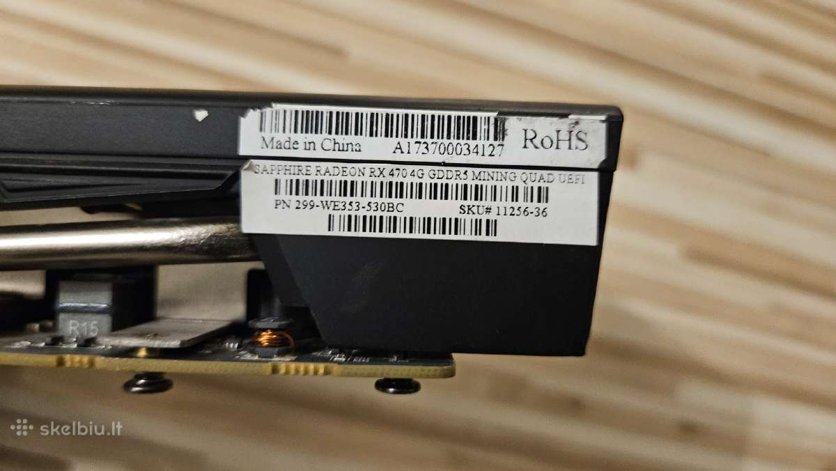 Sapphire Rx470 4gb Mining - nuotraukos Nr. 2