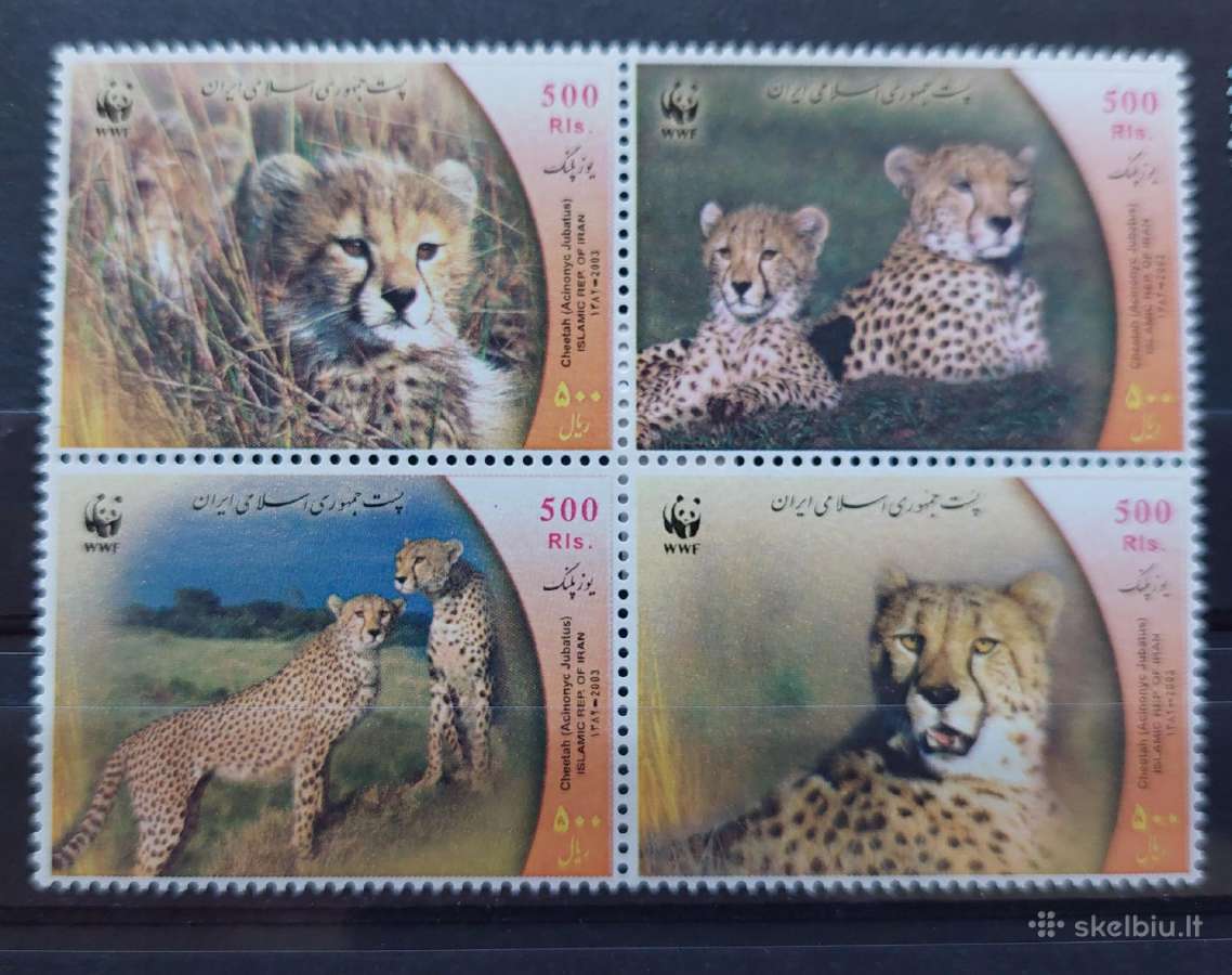 Iranas 2003 Wwf leopardai, švarus Michel 2932-2935