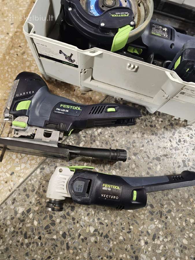 Festool 4 batareikiniu irankiu komplektas 2 bat - nuotraukos Nr. 3