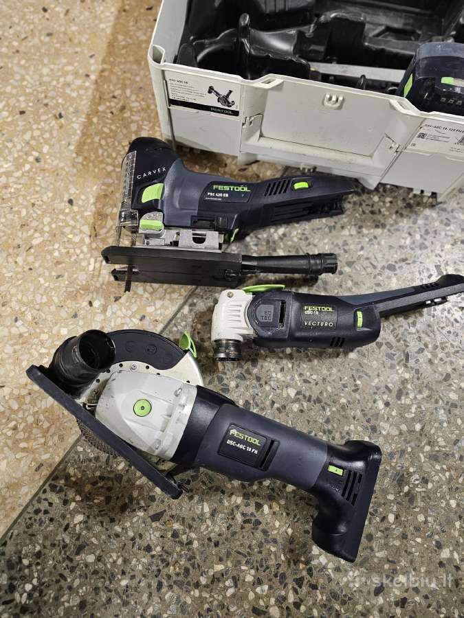 Festool 4 batareikiniu irankiu komplektas 2 bat - nuotraukos Nr. 4