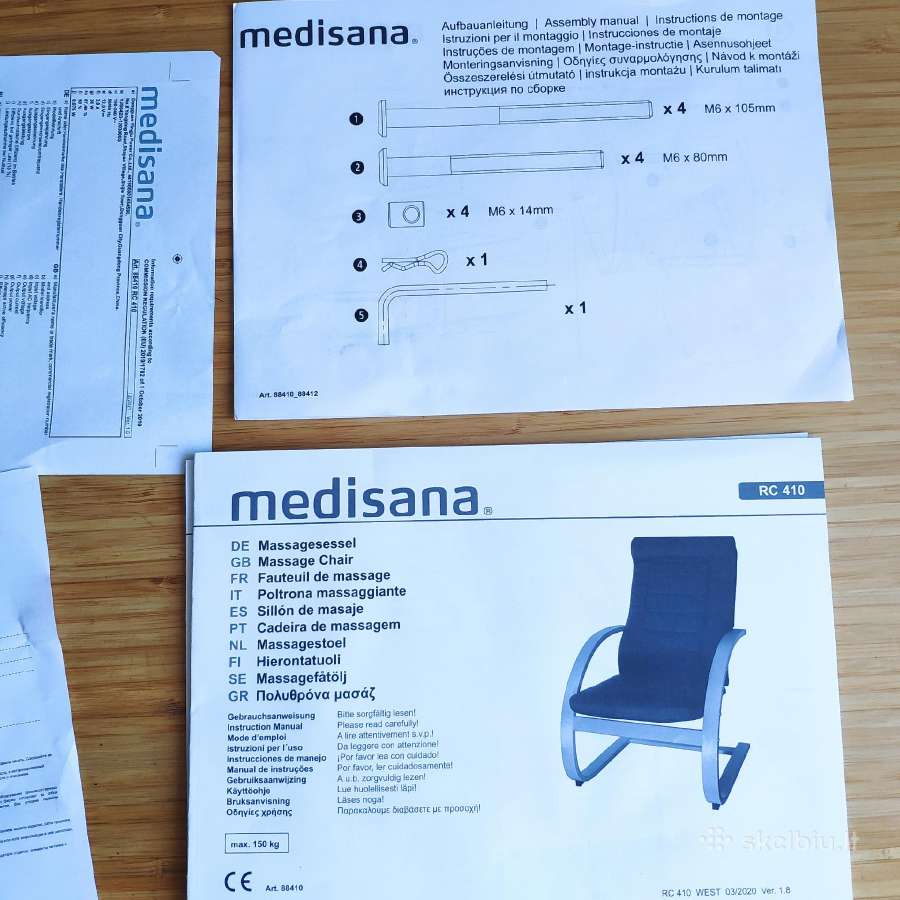 Masažo-relax kėdė Medisana- nauja - nuotraukos Nr. 11