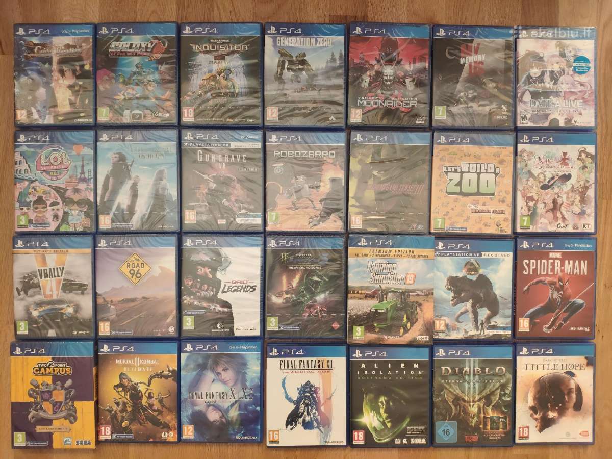Playstation 4 zaidimai, nauji, naudoti.