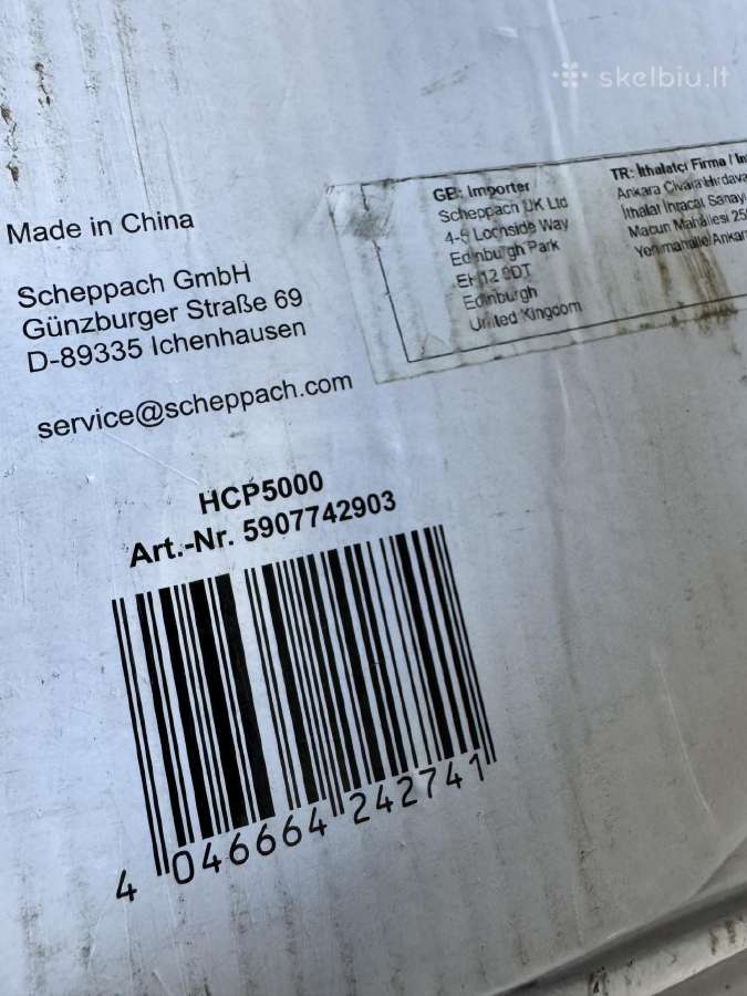 Motorinis plovimo Scheppach Hcp5000 Akcija - nuotraukos Nr. 9