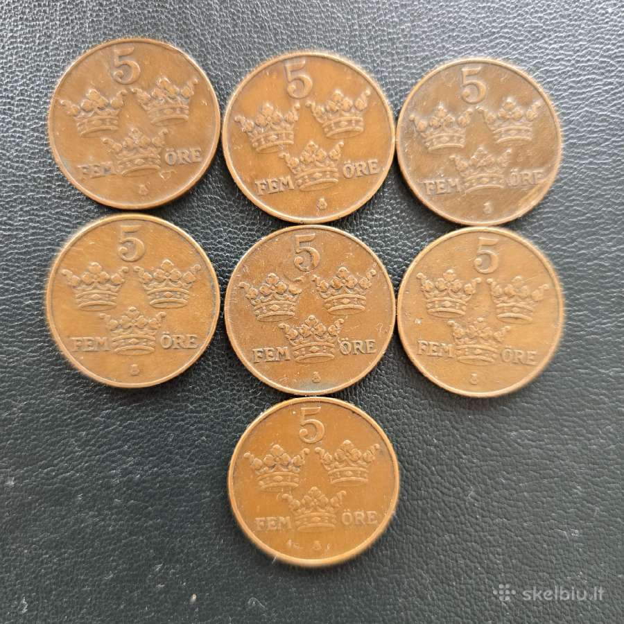 Švedija 1920-1950m 5 ore - nuotraukos Nr. 2