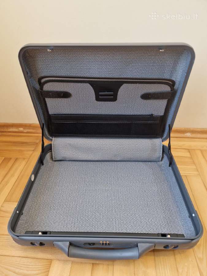 Mažas pilkas lagaminas 46x38x12 - nuotraukos Nr. 3