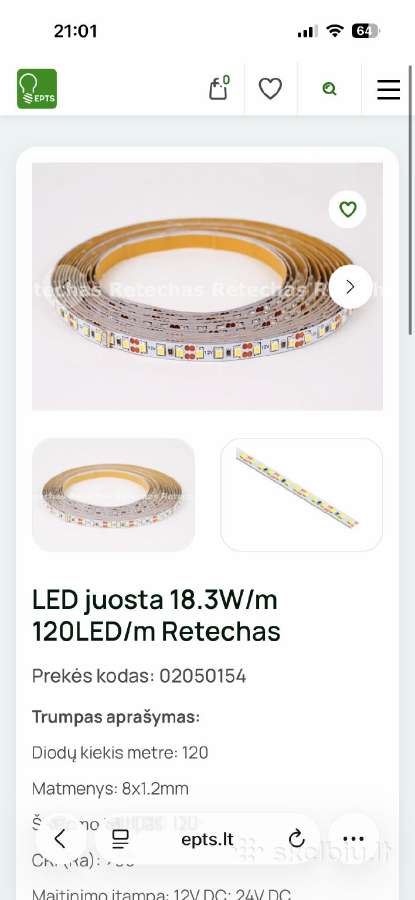 Samsung LED juosta 18,3w 30m